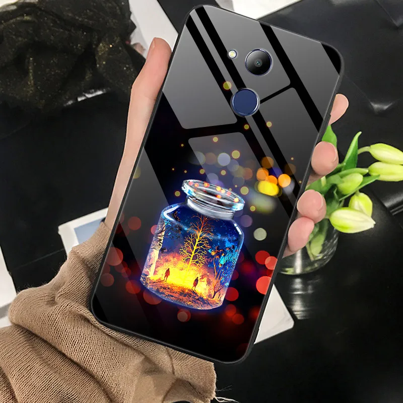 Закаленного стекла Чехол для Huawei Honor 6C Pro чехол 5," Жесткий ПК цветной чехол для Huawei Honor 6C Pro Чехол-бампер для телефона JMM-L22