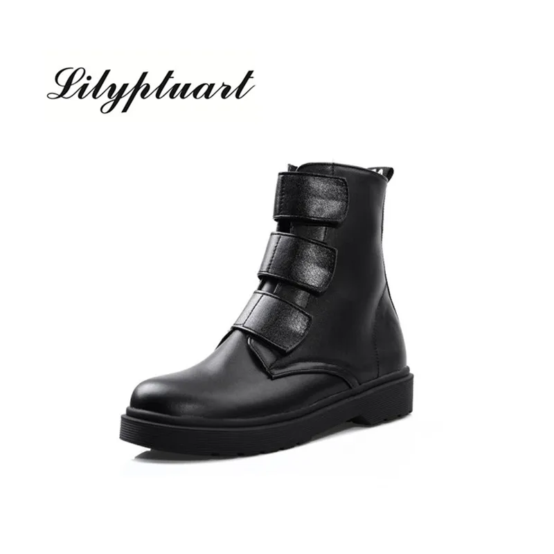 

2019 Europe and the United States Fan head punk boots men and women high to help low with large size tooling boots women