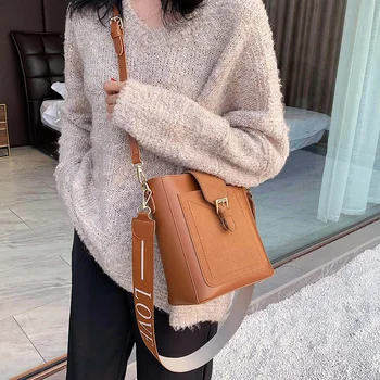 

Fashion Brand Bucket Bag Women Leather Messenger Handbag Designer Shoulder Female Bag Crossbody Luxury Ladies Handbag Famous New