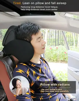 

Travel Car Seat Headrest Pad Memory Foam Pillow Head Neck Rest Support Cushion For Kids & Adults