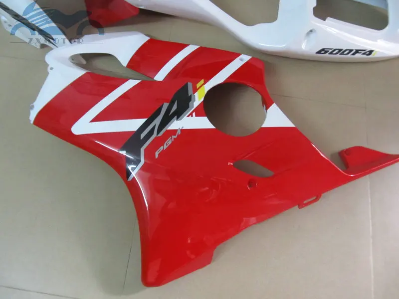 Пользовательские новые инжекторный комплект Подходит для Honda CBR 600F4i 2001 2002 2003 CBR600F4i 01 02 03 белые, красные Обтекатели комплекты деталей HT30