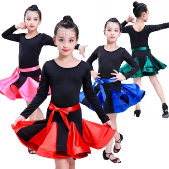 

Children Lading Dance Costume Dress Lading Dance Match Clothing A Juvenile Lading Dance Practice Serve Woman