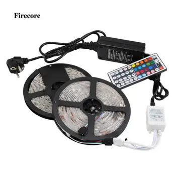 

10M 5050 RGB LED Strip with 44keys IR Remote Controller +12V 8A Power Adapter