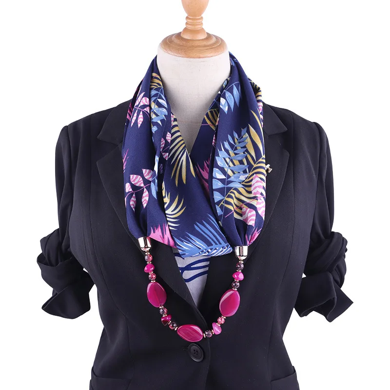 RUNMEIFA Роскошные брендовые ювелирные изделия кулон, ожерелье, шарф для женщин в виде ракушки стиль Пуля сплав хиджаб женские аксессуары - Окраска металла: 7