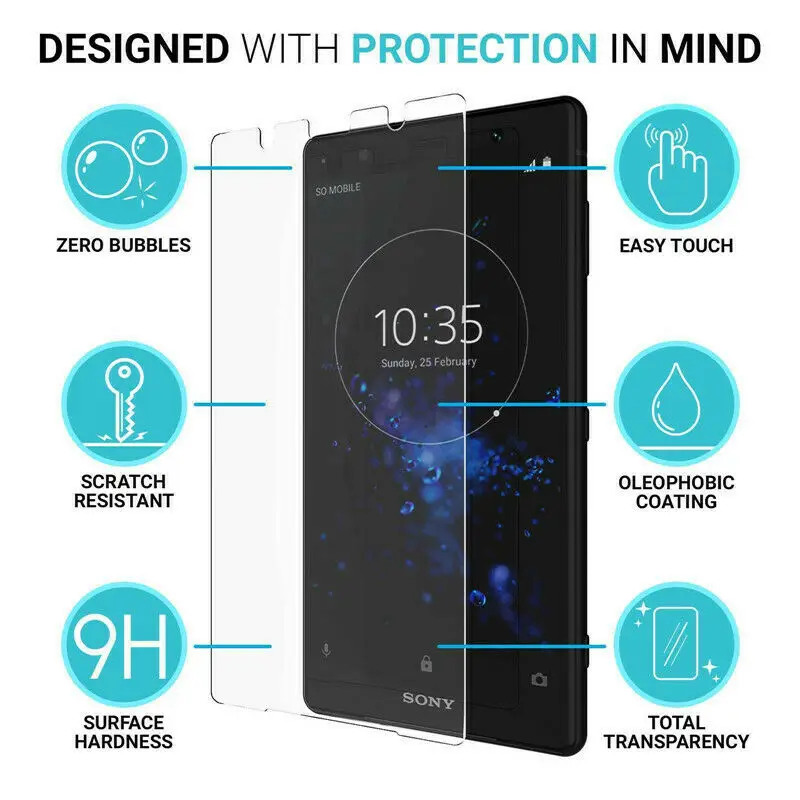Твердость 9H для SONY Xperia L3 Премиум Закаленное стекло Защитная пленка для экрана анти-падение партия