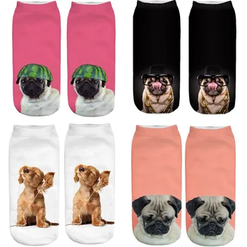 

Fashion Cartoon Animal Patterned Short Socks Women Cute Panda Funny Low Socks Female Casual Cotton 3D Ankle Socks Thin Summer