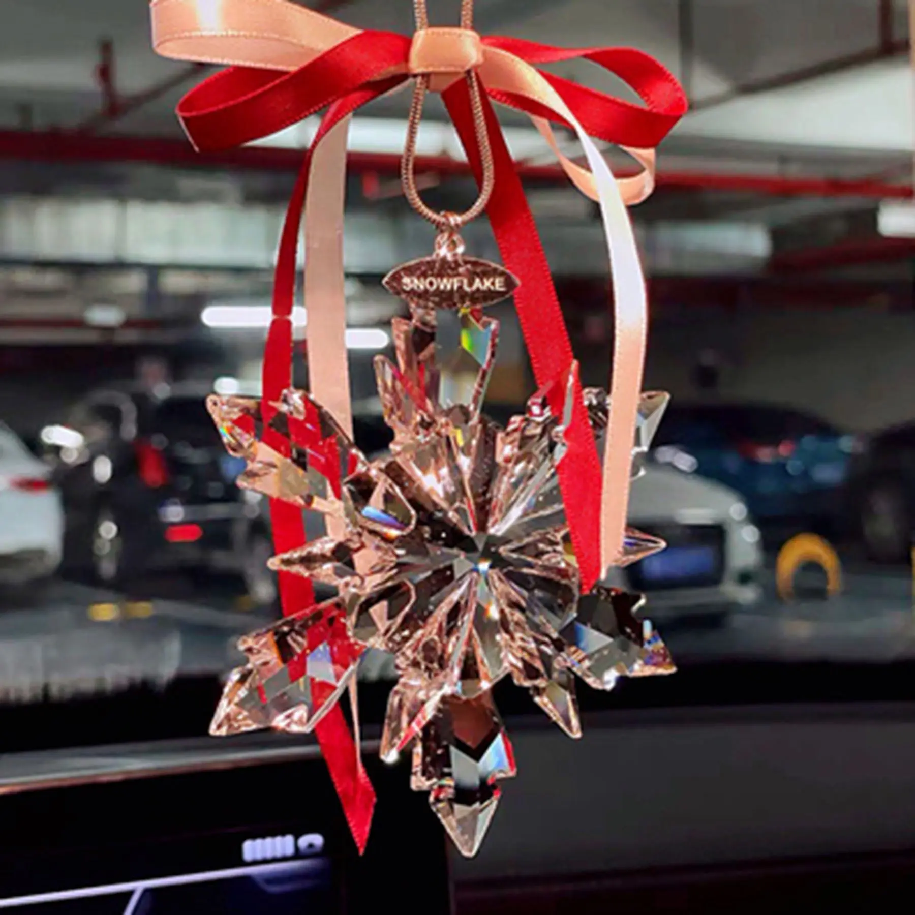 Frozen Crystal Christmas snowflake car pendant, birthday gift, Christmas gift, Car Rearview mirror pendant