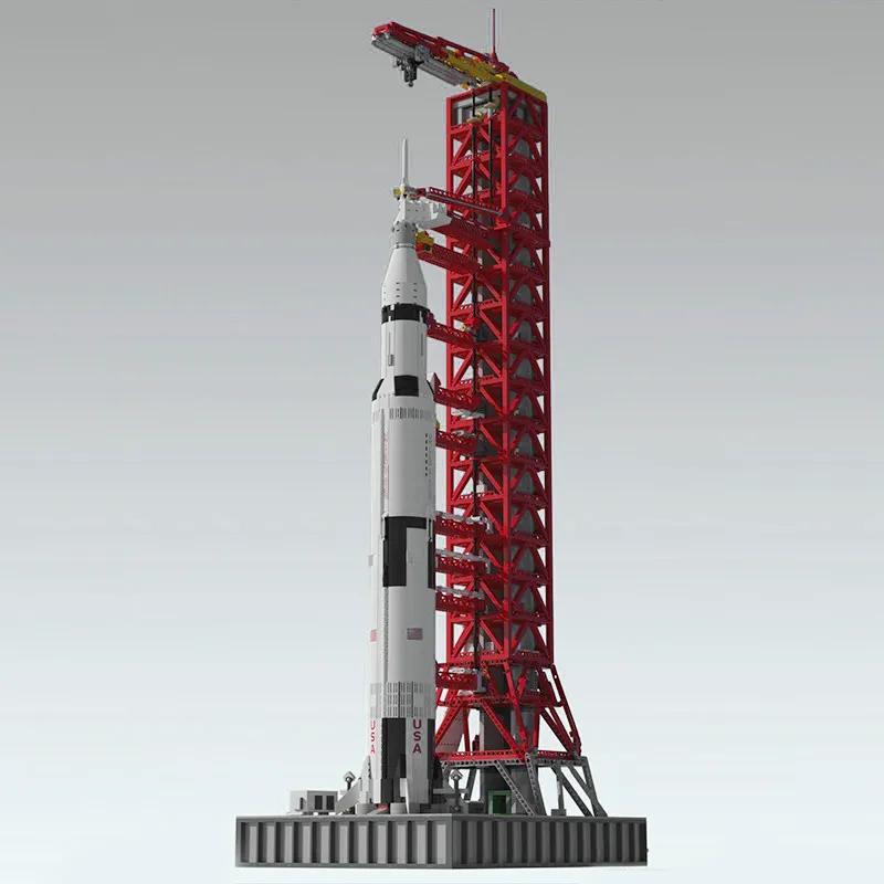 

Конструктор MOC, НАСА, Сатурн, V Пуск, пусковая черепица, для LEGO 21309, 3073 шт., строительные блоки, кирпичи, рождественский подарок, игрушка