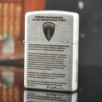 

100% Original Brand New ZP Lighter Ancient silver carving oil Lighter with logo box gift for men