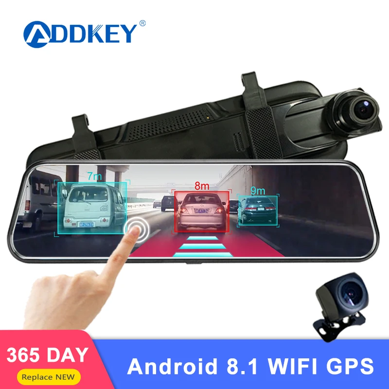 Зеркало видеорегистратор ADDKEY 4G ADAS 10 дюймов Android FHD 1080P Wi Fi GPS|Видеорегистраторы| |