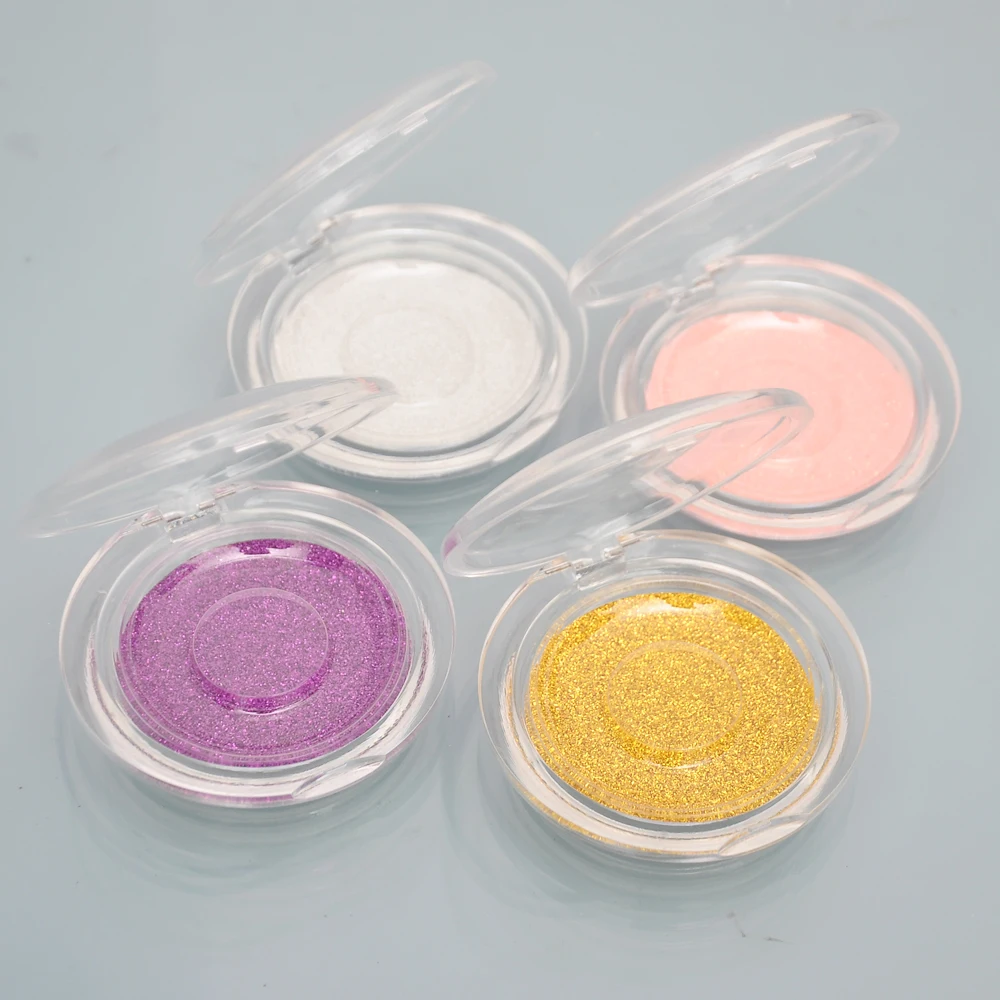 

round lash case 50pcs wholesale false eyelashes packaging box custom Logo Mink Lash boxes plastic clear Case with trays holder