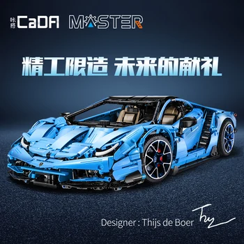 

Cada MOC Technic Series Lamborghinis Memorial Cow Roadster Car Model Kit Building Blocks Bricks Toys For Boys Fit 42115 DIY Gift