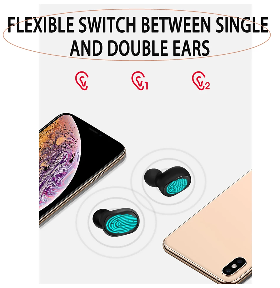 Беспроводные Bluetooth наушники 5 0 TWS Air Dots водонепроницаемые мини вкладыши