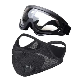

Unisex Mouth Cover 1pcs Bike Face Cover With1 Goggles mascarilla reutilizable masque de protection mascherine mondkapjes masker