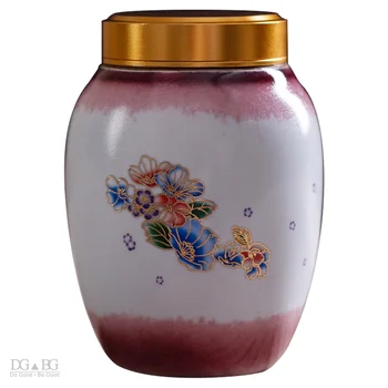 

Ceramics Ashes Urns Cremation Funeral Matel Cover Burial Urn At Home In Niche Memorial Keepsake Cinerary Ashes Casket Ceramic