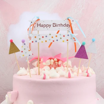 

Cakelove triangle banner flags cake topper cupcake party for baking birthday decoration cake decorating tools baking accessories