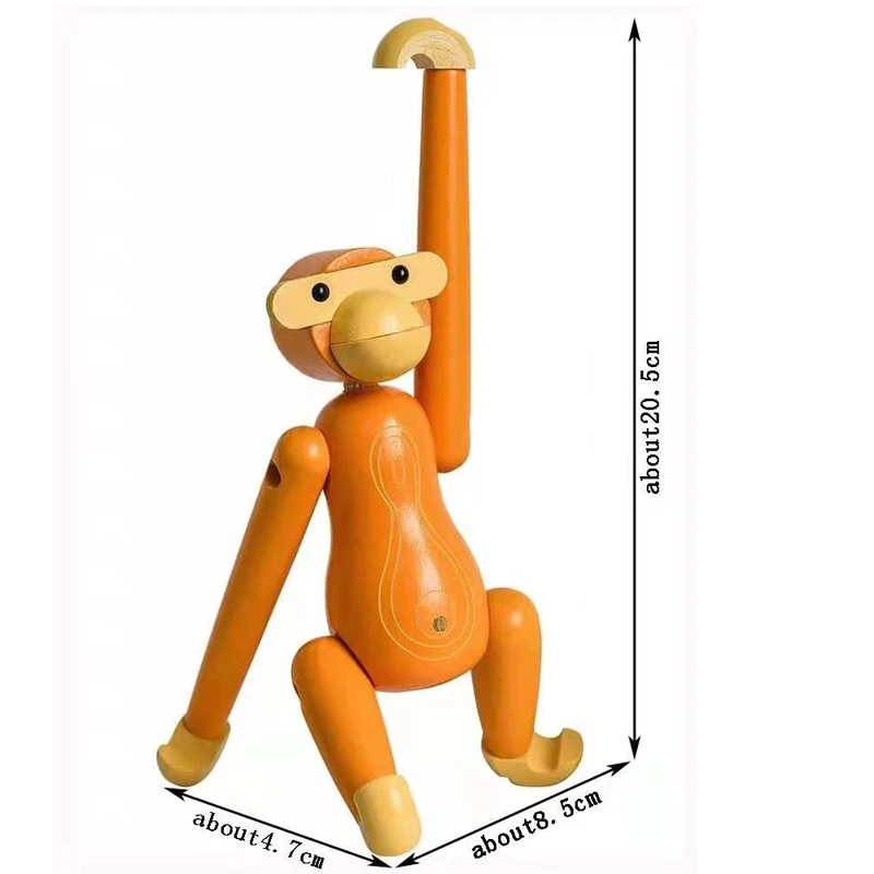 20*4,7*8,5 см искусственная поделка деревянная обезьяна, декоративная статуэтка животного статуя, для домашней вечеринки на день рождения украшения Декор, детские игрушки подарки - Цвет: 3
