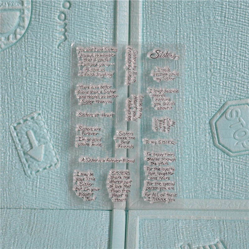 Английские слова прозрачный силиконовый штамп/печать для DIY скрапбукинга/фотоальбома декоративные прозрачные штамп листы FXL026