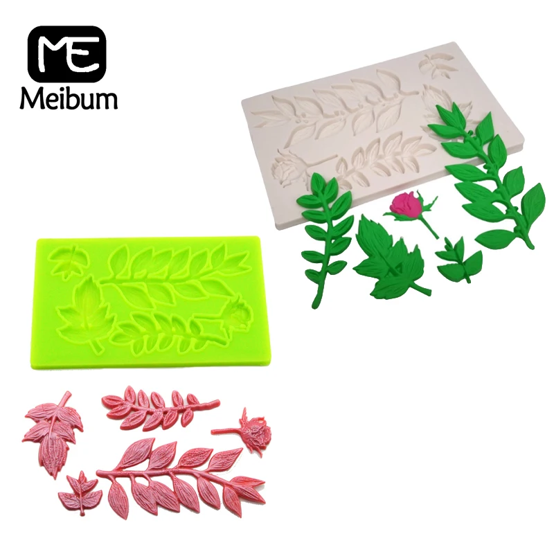 

SHENHONG Gum Paste Sugar Craft Silicone Fondant Cake Mold Wedding Dessert Rose Petal Leaf Decorating Mould Chocolate Pan