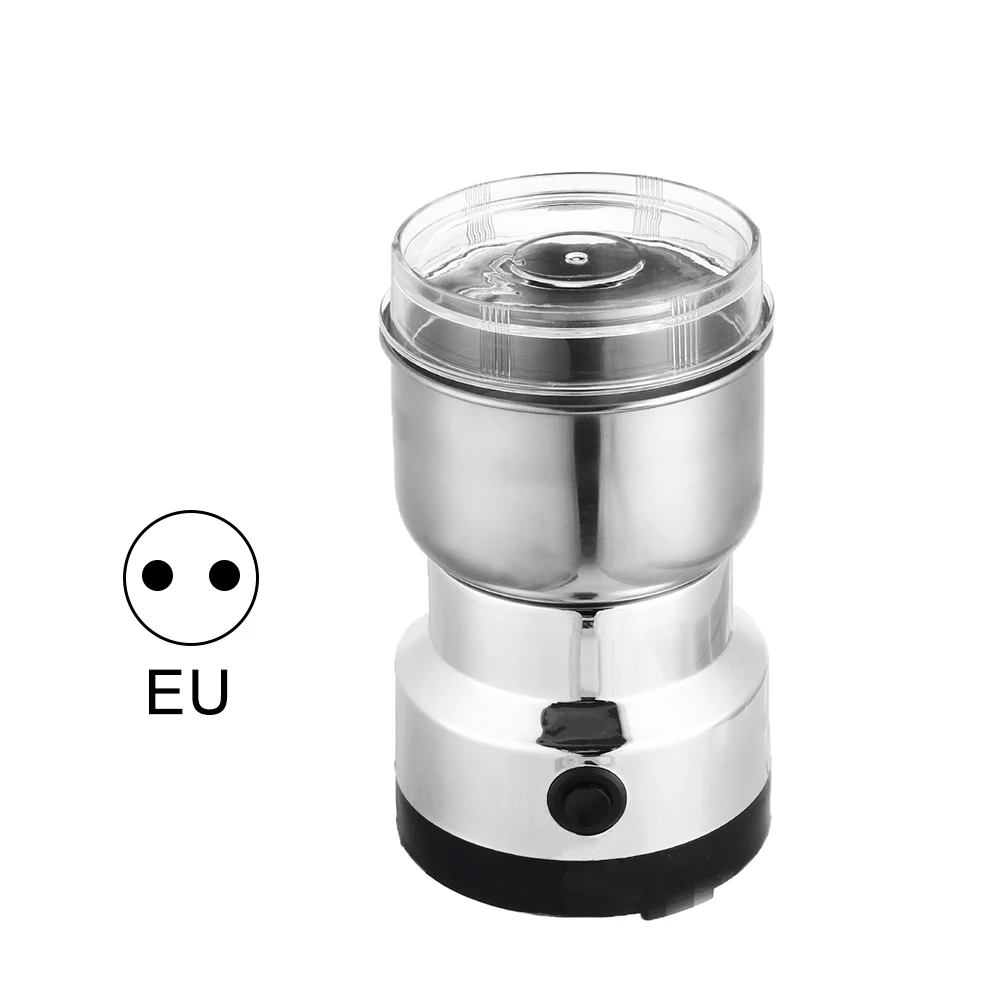 EU-220V Электрическая кофемолка, 150 Вт, 300 мл, мельница для зерен, травы для дома, кухни, офиса, нержавеющая сталь, 220 В, для домашнего использования, Кофеварка - Цвет: EU-220V