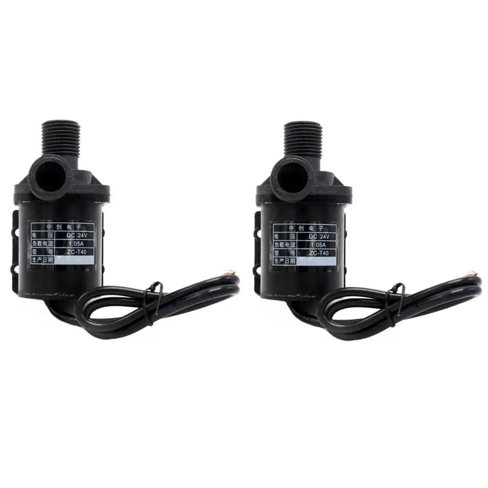 

2pcs 24V ZC-T40 DC Mini Brushless Magnetic Hot Water Pump High Temp 100 Degrees C