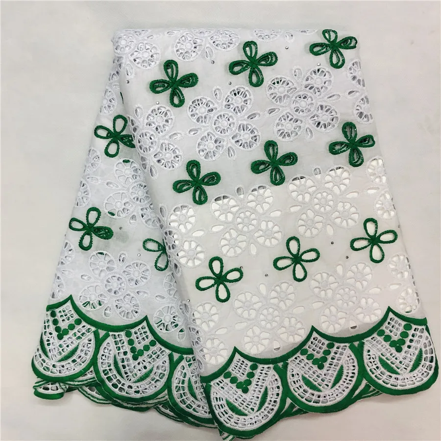 Торговля африканская швейцарская вуаль кружевная ткань с камнями белая нигерийская кружевная ткань из Дубая для свадьбы 5 ярдов/партия