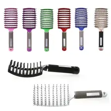 Pro Comb Hair Brush Scalp Massage Hairbrush Bristle Nylon Wet Curly Detangle for Salon Hairdressing Styling Tools Hair Combs