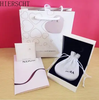 

5 Pandoras Jewelry Box Velvet Paper Bag Tote Bag Gift Bracelet Box Ring Box Necklace Box Earring Box New Craft Velvet Paper Bag