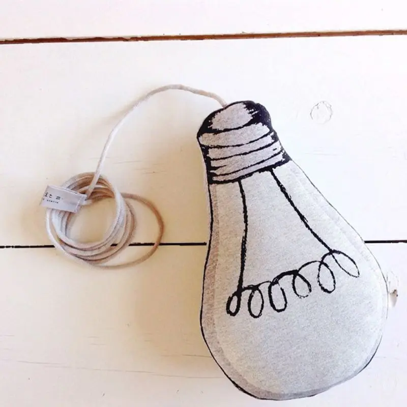 

Luminous Light Bulb Doll Pillow Newborn Kids Comfort Children Room Baby Stroller Decorations C90B