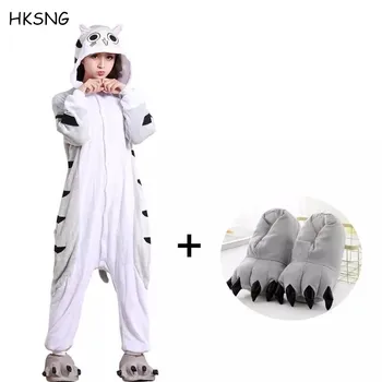 

HKSNG Kigurumi Cheese Cat Onesies Flannel Winter Cartoon Footed Animal Adult Pajamas Family Party Cosplay Costumes Best Gift