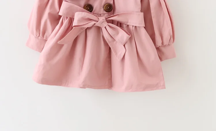 Baby Coats Girl Jacket Clothes Autumn Bow Trench Coat Infant Clothes Waterproof Outwear Kids Clothes For Children Trench Coat