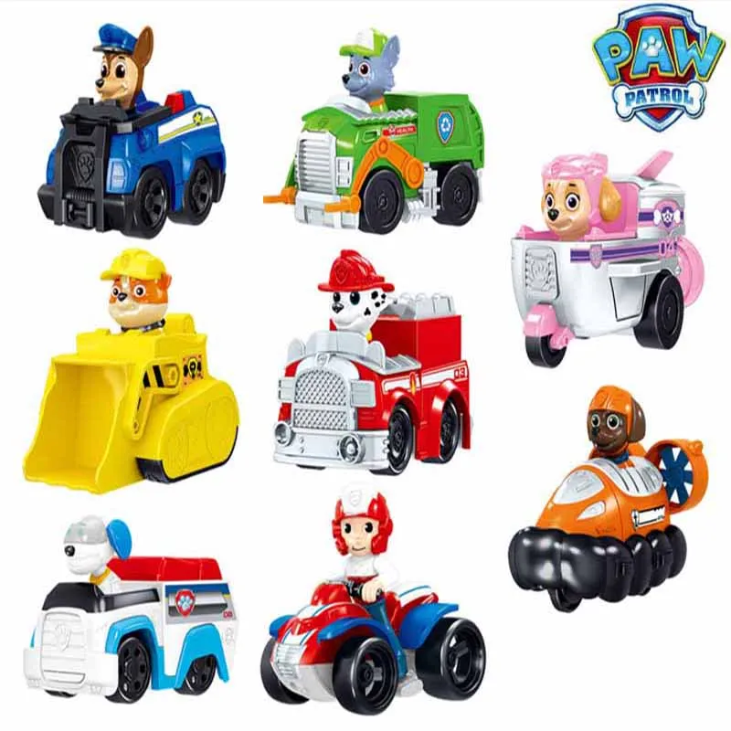 Paw Patrol собака Patrulha Canina Аниме Фигурка автомобиля пластиковая фигурка украшения игрушки для детей на день рождения рождественские подарки