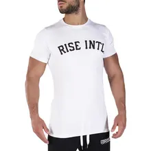 Новинка, Стильная летняя мужская футболка с коротким рукавом для фитнеса и спорта, Повседневная дышащая быстросохнущая футболка из чистого хлопка