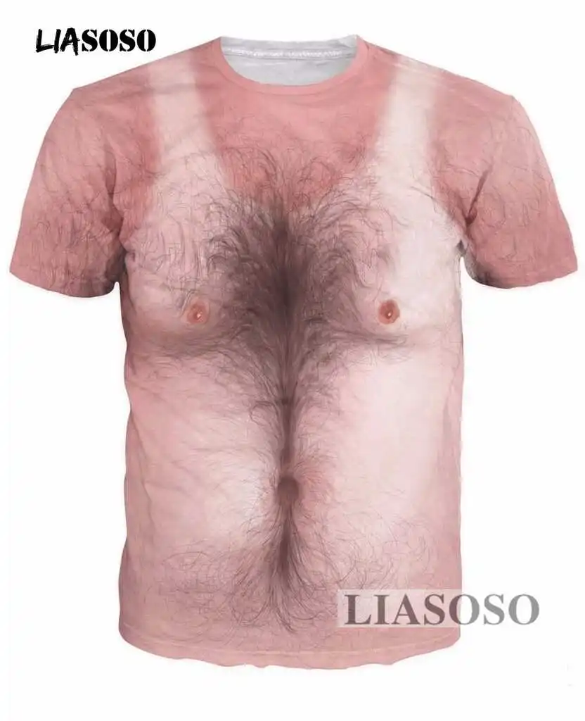 

Hairy Chest 3d Print T Shirts Fashion Summer Men Harajuku Funny Cool Tee Unisex Streetwear Hip Hop Pullover Quality Tracksuit