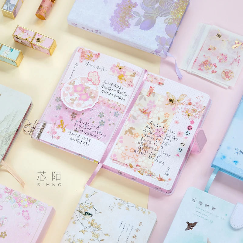 Kawaii записная книжка для девочек, сделай сам, планировщик, органайзер, спиральная записная книжка, набор, милая настольная книга для путешествий с инструментом