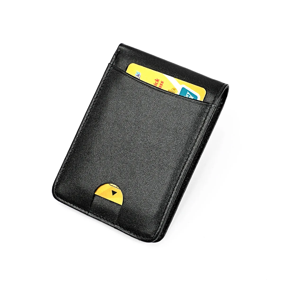 Мужские кошельки из натуральной кожи, солидный образец, стиль RFID, кошелек, мужской, для карт, из кожи, известный бренд, высокое качество, мужской кошелек - Цвет: black