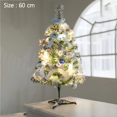 60cm-set Искусственный комплект для рождественской елки, нордическое покрытие, кедровое дерево, набор, аксессуары для украшения дома, рождественские украшения для домашней елки - Цвет: 60cm-set