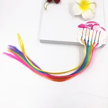 Детский парик в полоску цвет парик длинный зажим парик для девочек аксессуары для волос 2 юаней магазин поставки товаров