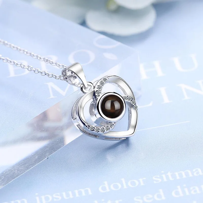 

Женское ожерелье из серебра 925 пробы с романтической проекцией