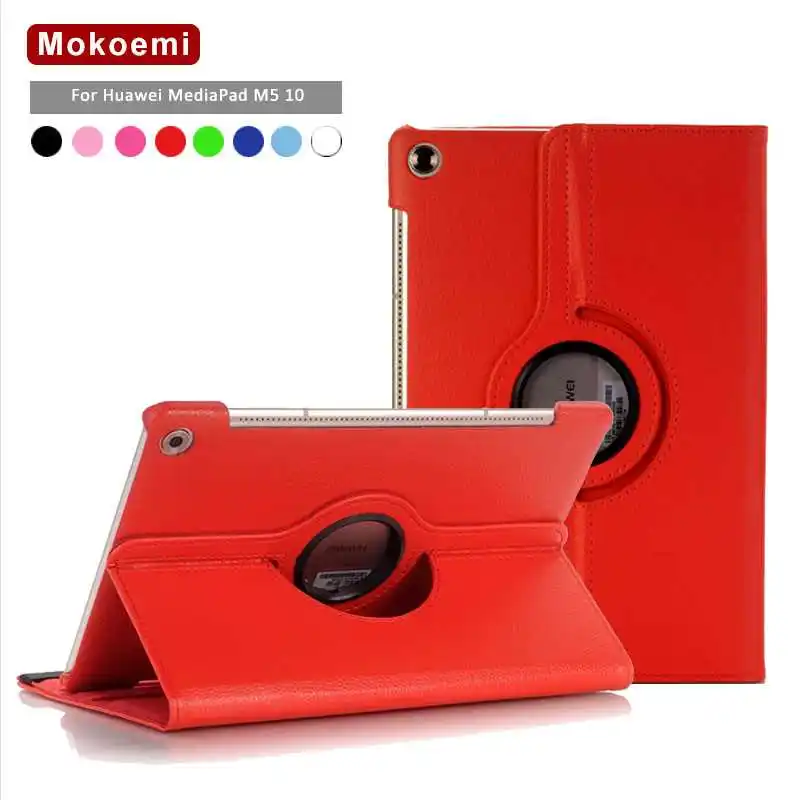 

Mokoemi 360 Rotation Flip Stand Leather 10.8"For Huawei MediaPad M5 10.8 Case For Huawei MediaPad M5 10 Tablet Case Cover