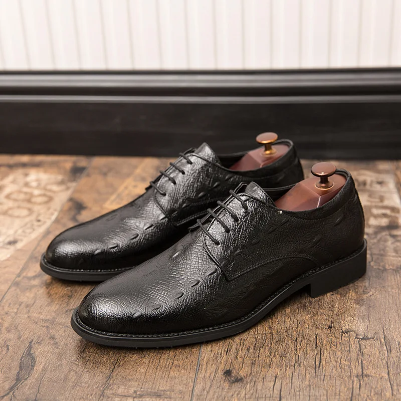 

2020 Spring New Style Leather Shoes MEN'S Casual Shoes Business Trendy Shoes Yards 47 Large Size MEN'S SHOES England Formal Wear