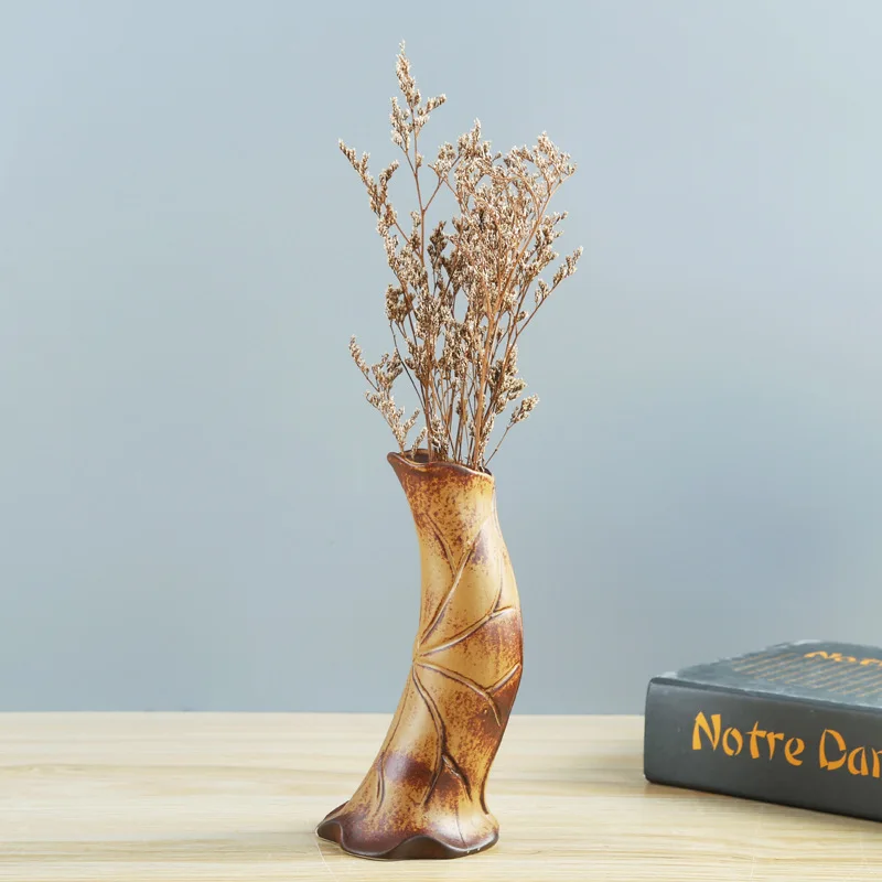 Retro Ceramic Flowers Vase Pot Designs Home Decor Large Floor Animal Vases for Wedding Decorative Handicraft Porcelain Figurines