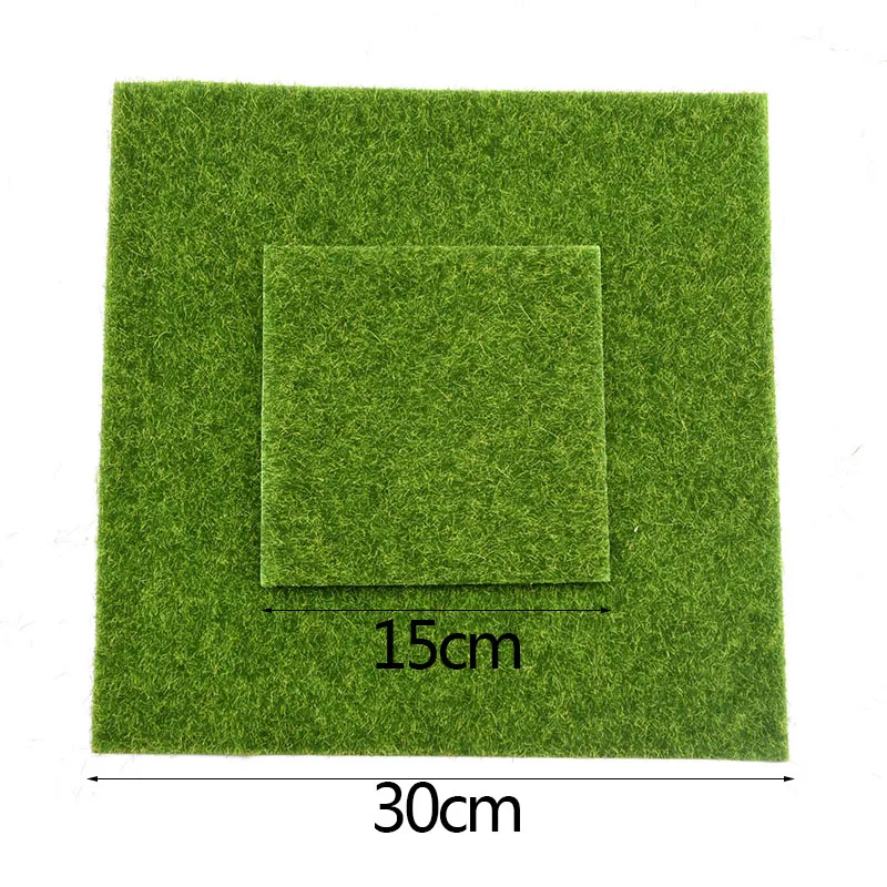 15/30cm Grass Mat Green Artificial Grassland Moss Lawn Turf  Carpet DIY Micro Landscape Home Floor Aquarium Wedding Decorations