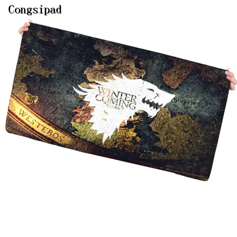 Congsipad Shop Game of Thrones Map Non-Skid Rubber Pad Mouse Mat Desk Pad Keyboard Pad for Dota CS