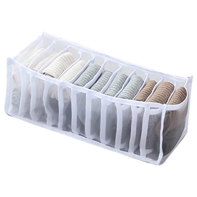 Multi-grids Underwear Storage Box Sock Bra Underpant Organizer Lattice Mesh Drawer Tidy Divider Practical Grid underwear 