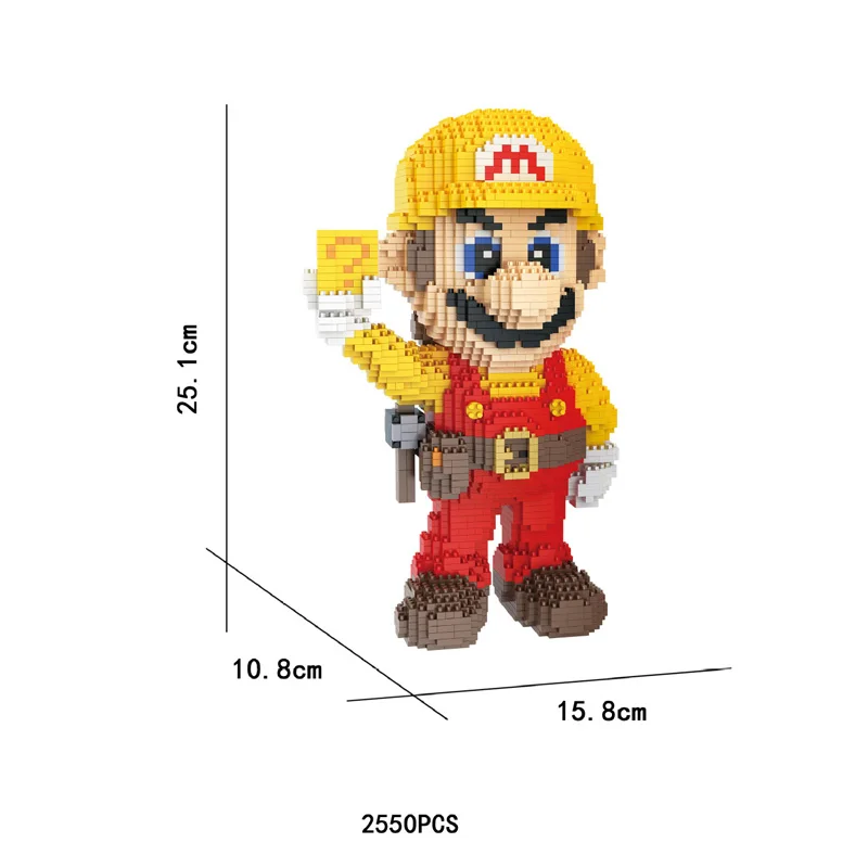 Classic Game super mario bros images micro diamod building block Nintendoes Plumber nanobricks model toys collection