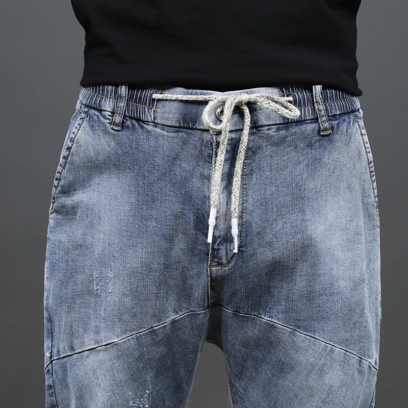 KSTUN Jeans Men Light Blue Stretch Jogger Pants Slim Fit say hi to the denim version of sweatpants