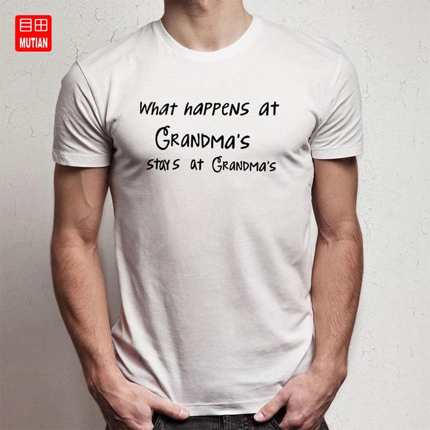 What Happens At Grandma'S Stays Grandparent Gift T Shirt | Мужская одежда