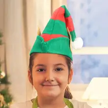 Креативная Рождественская шляпа эльфа с мультяшными ушами, Красная Зеленая полосатая плюшевая 3d-шапка для детей и взрослых, Новогодние декоративные принадлежности