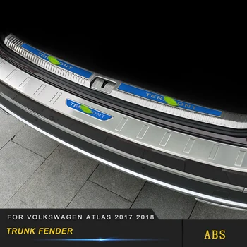 

For Volkswagen VW Atlas 2017-2019 Car Trunk Plate Fender Food Pad Chrome Cover Frame Trim Sticker Interior Accessories
